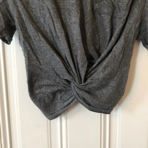 Grey Tied Crop